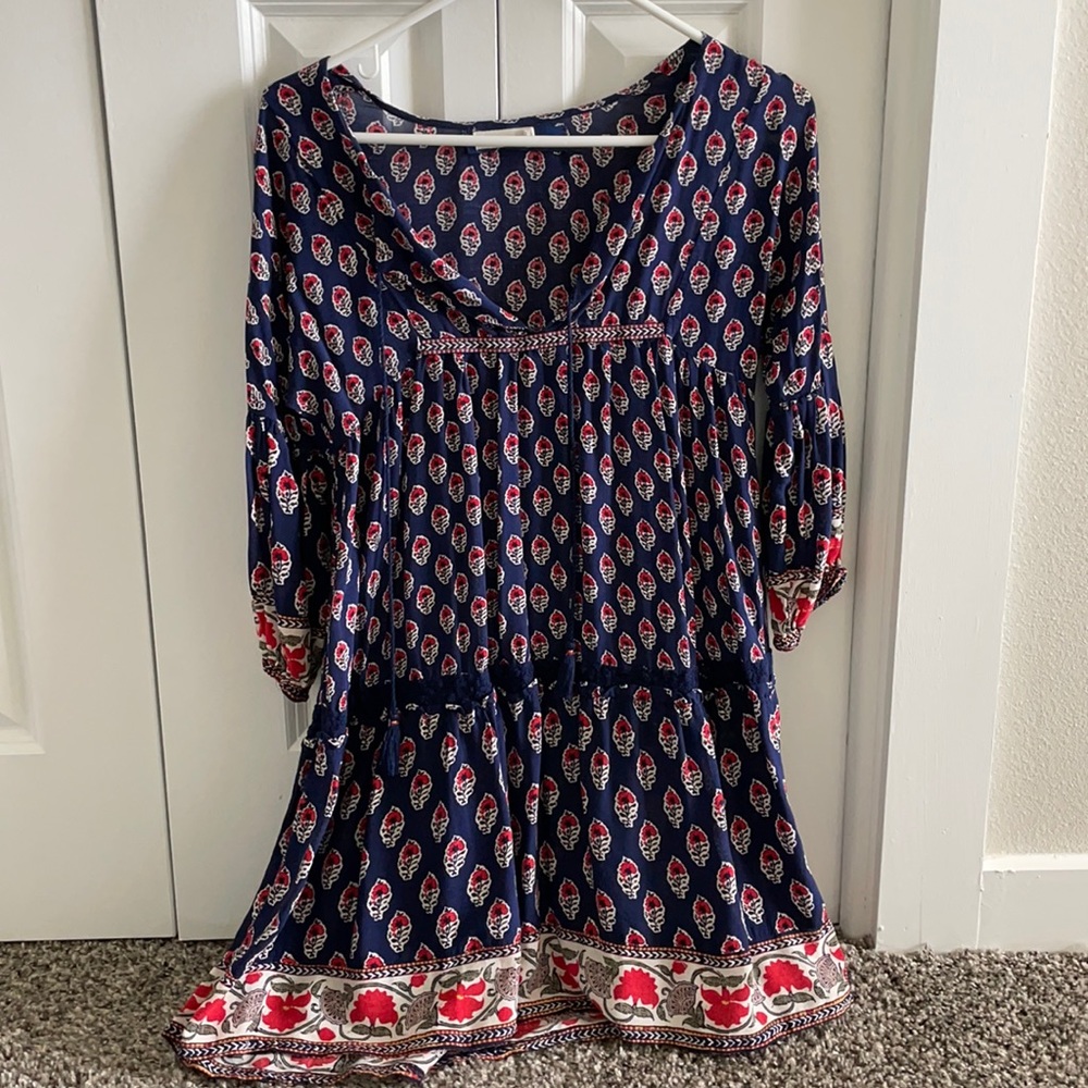Women’s Secret Balloon Sleeved Tassel Dress